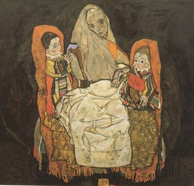 Egon Schiele Mother with Two Chilren III (mk12) Germany oil painting art
